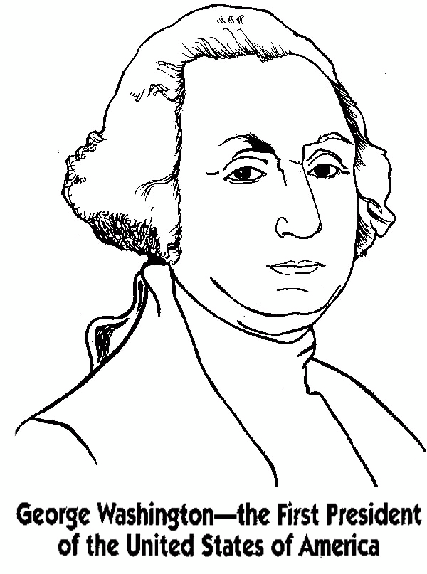 George Washington First President Coloring Page