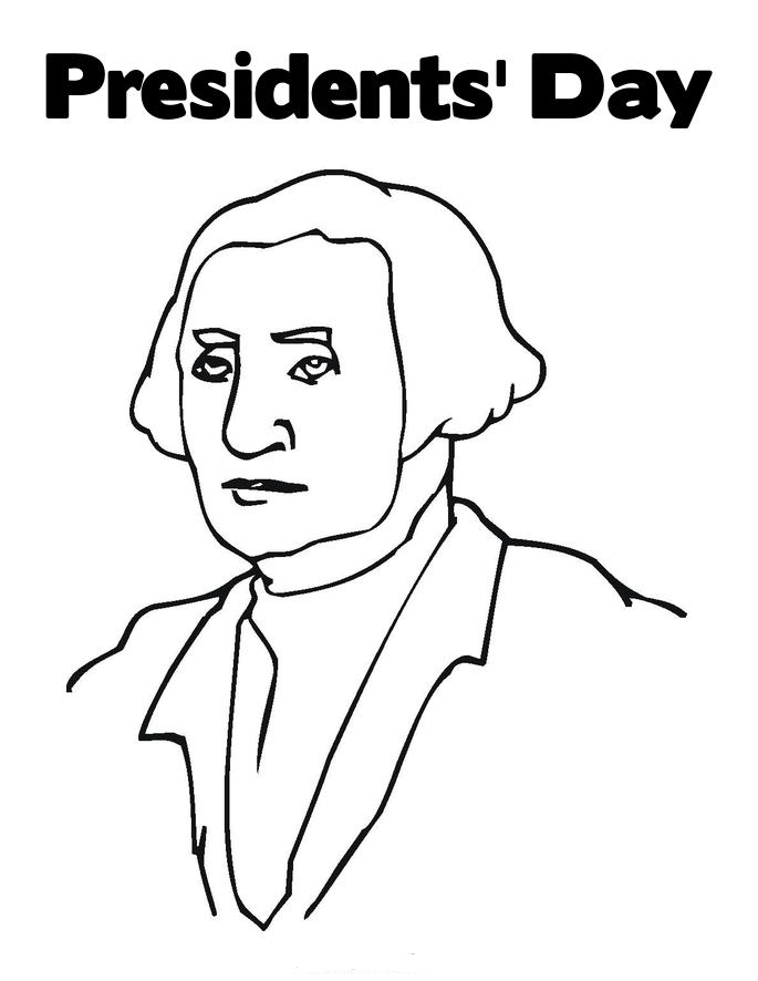 George Washington Presidents Day Coloring Pages