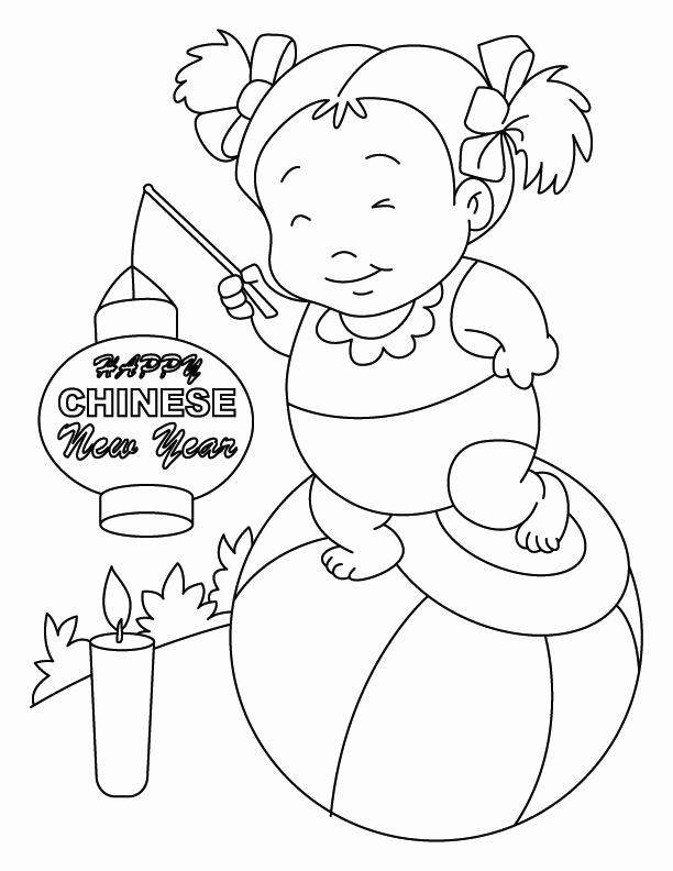 Happy Chinese New Year Coloring Page