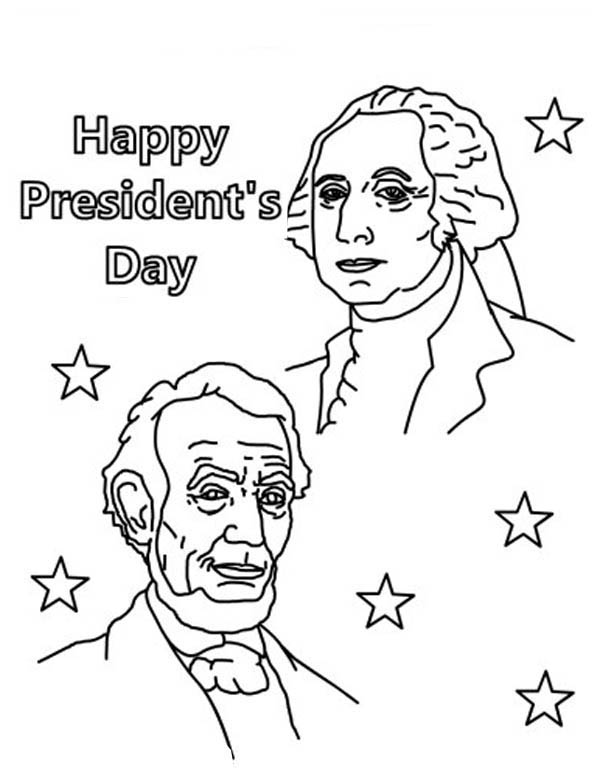 Happy Presidents Coloring Page
