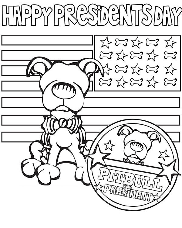 Happy Presidents Day Coloring Page
