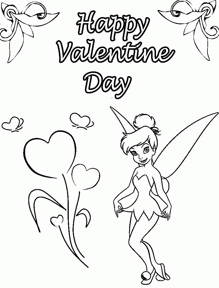 Happy Valentines Day Coloring Pages - Fairy