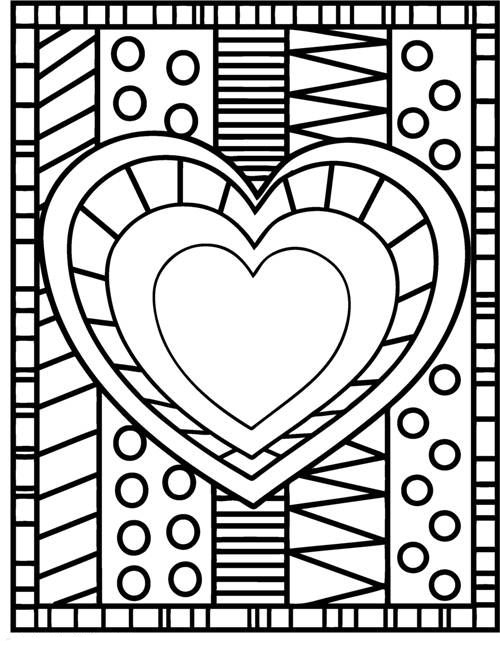 Heart Design Coloring Page