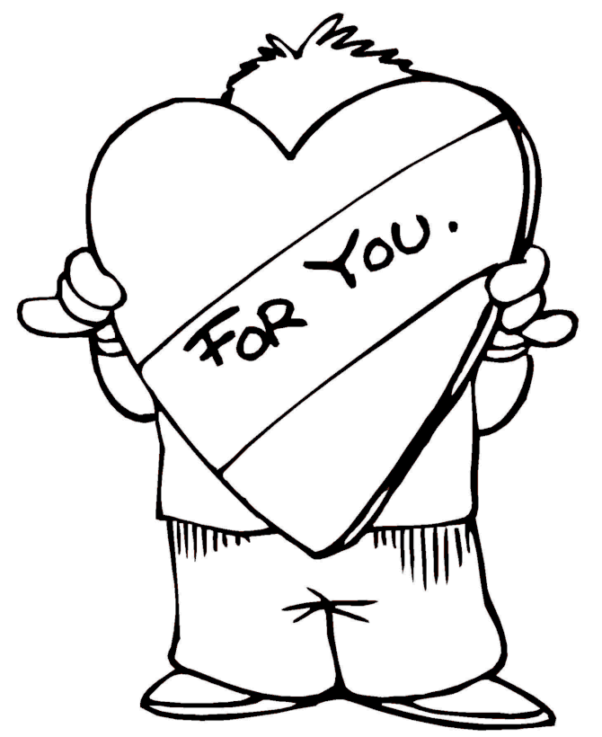 Heart for You Coloring Page