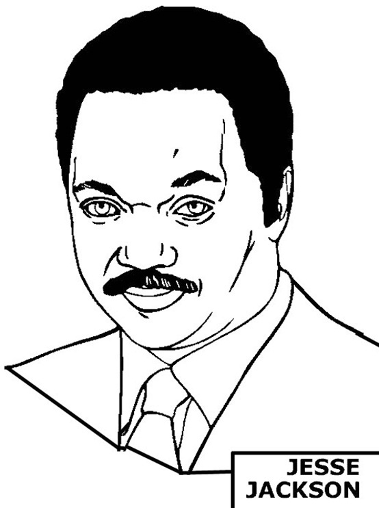 Jesse Jackson Coloring Page