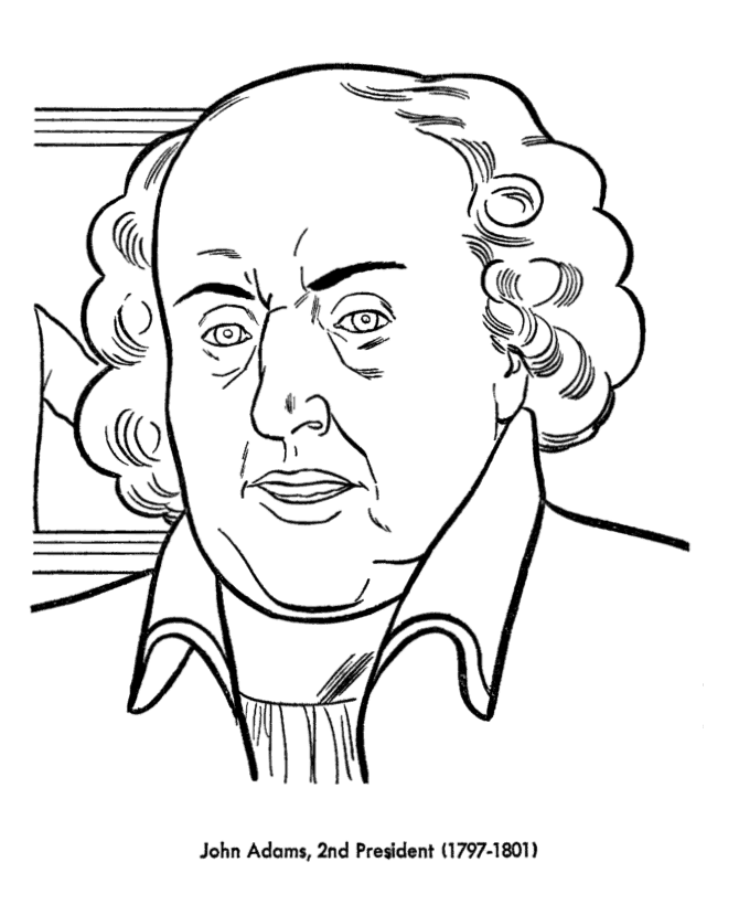 John Adams Presidents Day Coloring Pages