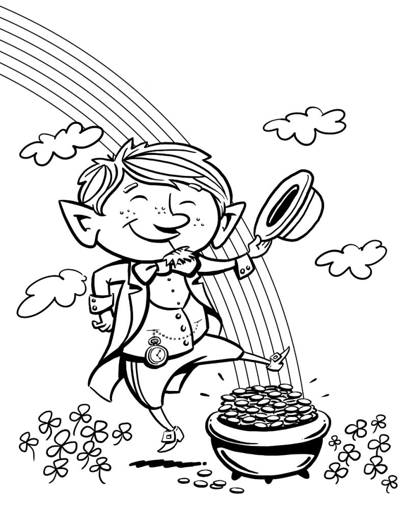 Leprechaun Coloring Pages For Free