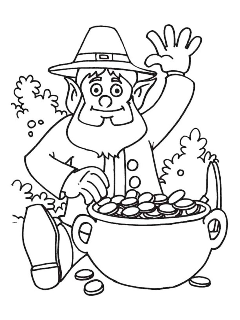 Leprechaun Gold Coloring Page