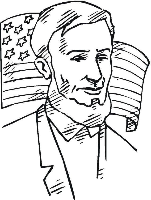 Lincoln Presidents Day Coloring Page