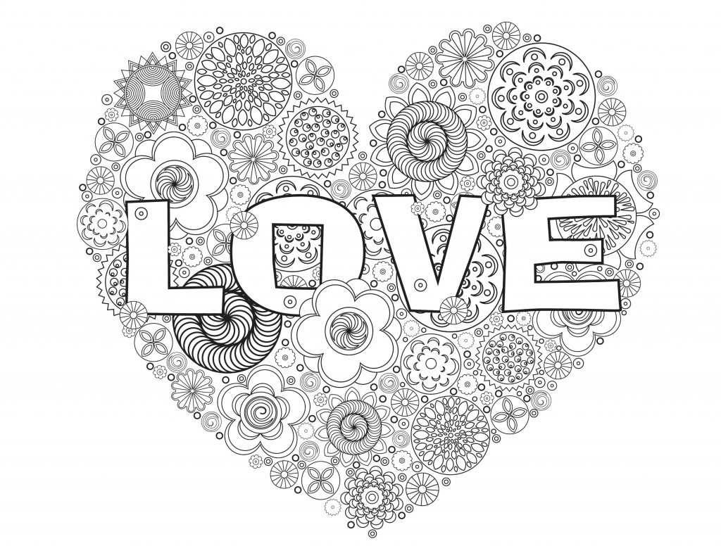 Love Heart - Valentines Day Coloring Pages for Adults