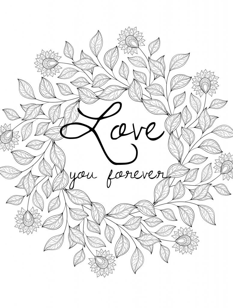 Love - Valentines Day Coloring Pages for Adults