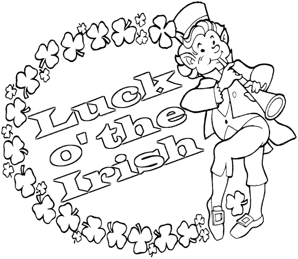 Luck o the Irish Coloring Page