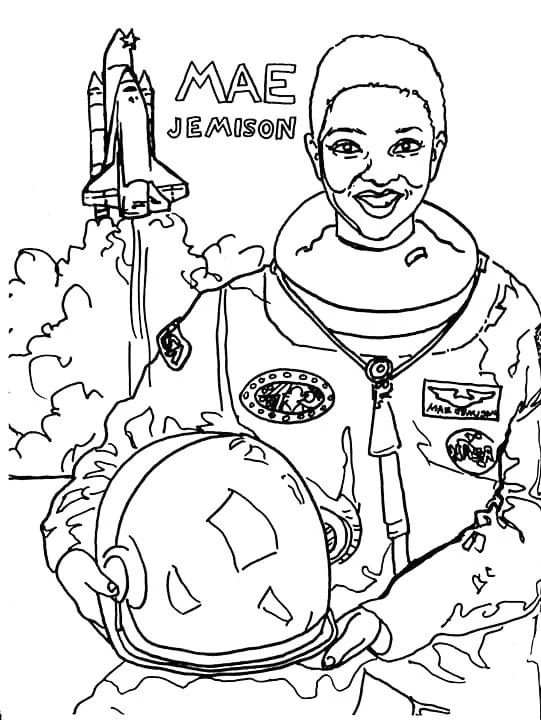 Mae Jemison Coloring Page