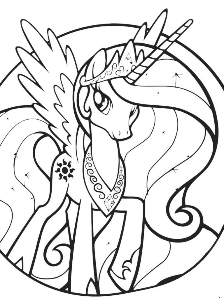 coloring princess celestia pony
