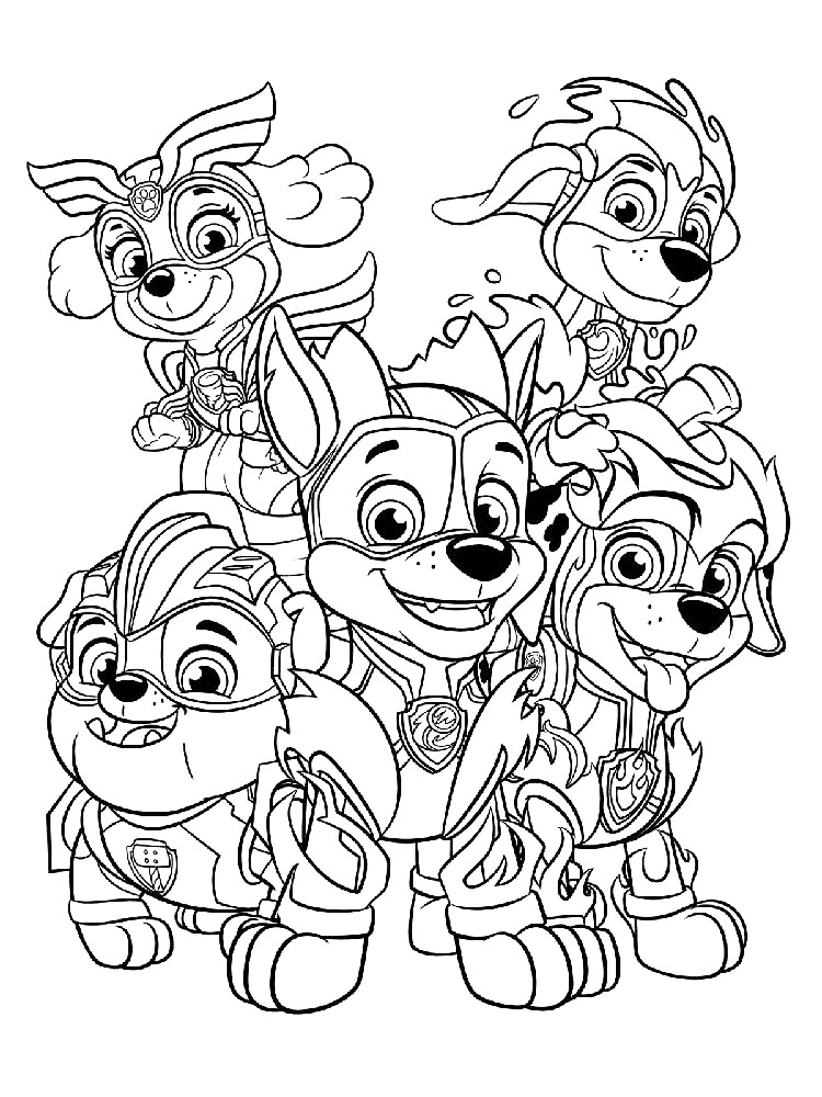 Paw Patrol Characters Coloring Pages