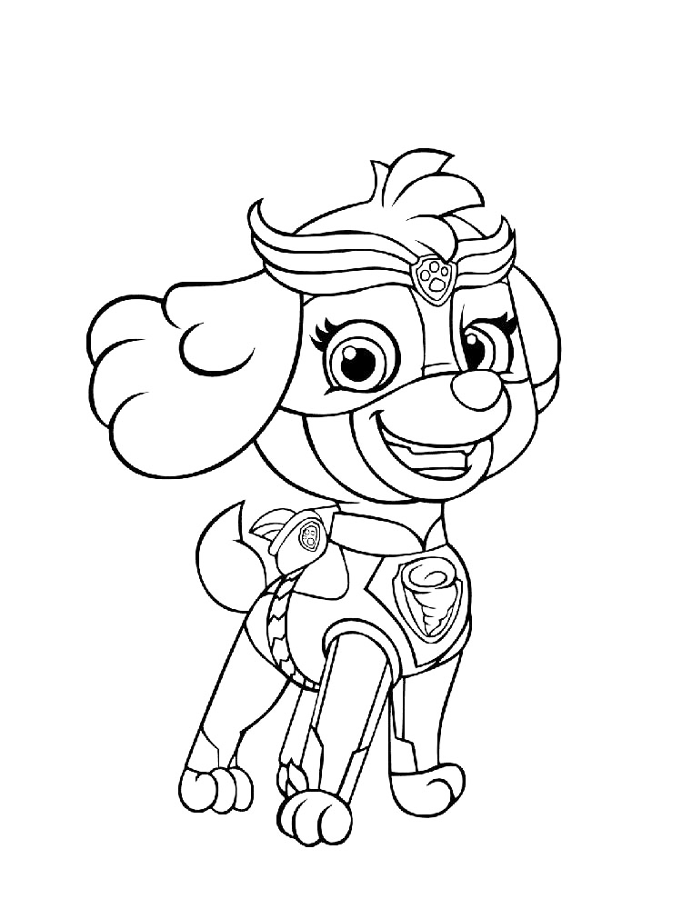 Desenhos para colorir do Cute Paw Patrol Tracker - Desenhos para colorir  gratuitos para impressão