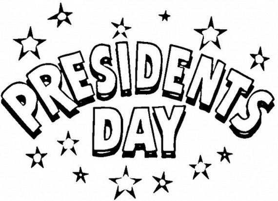 Presidents Day Banner for Coloring