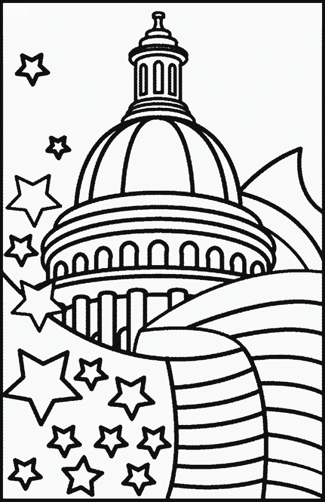 Presidents Day Capital Coloring Pages