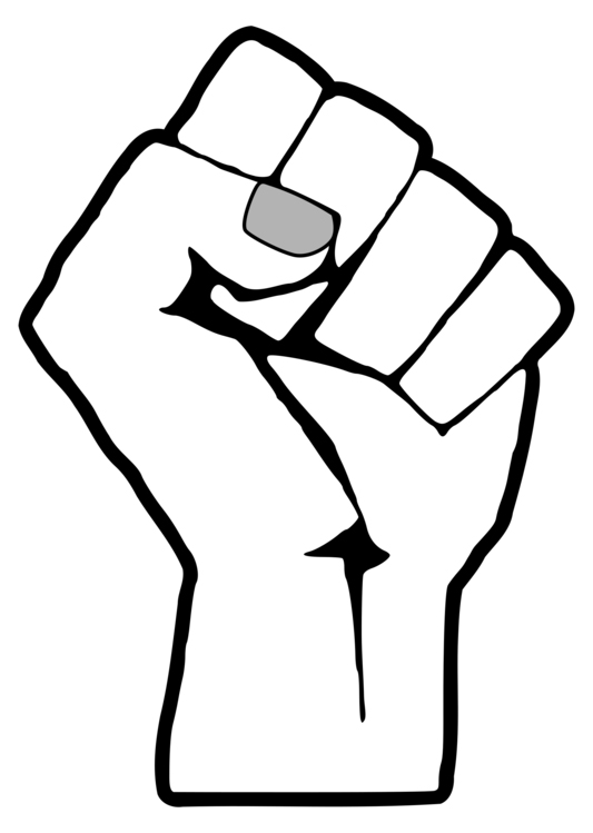 Raised Fist Civil Rights Coloring Page