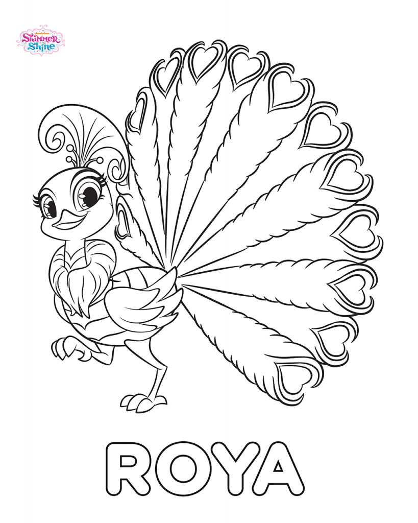 Roya Shimmer and Shine Coloring Pages