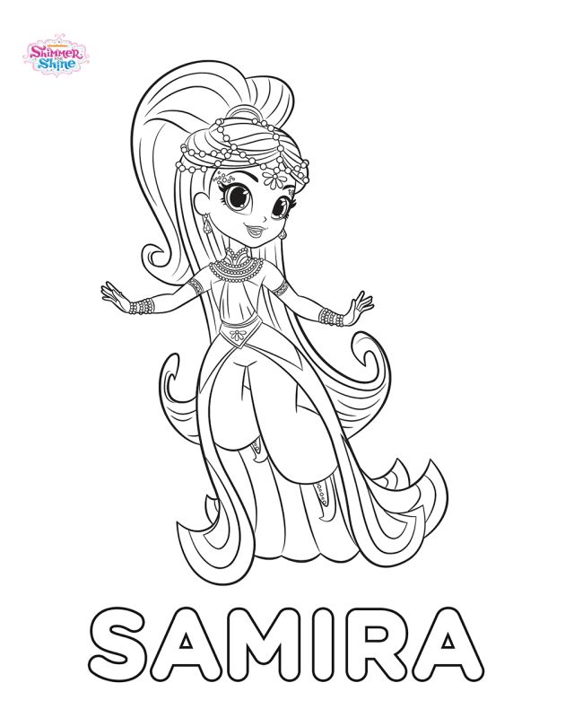 Samira - Shimmer and Shine Coloring Pages