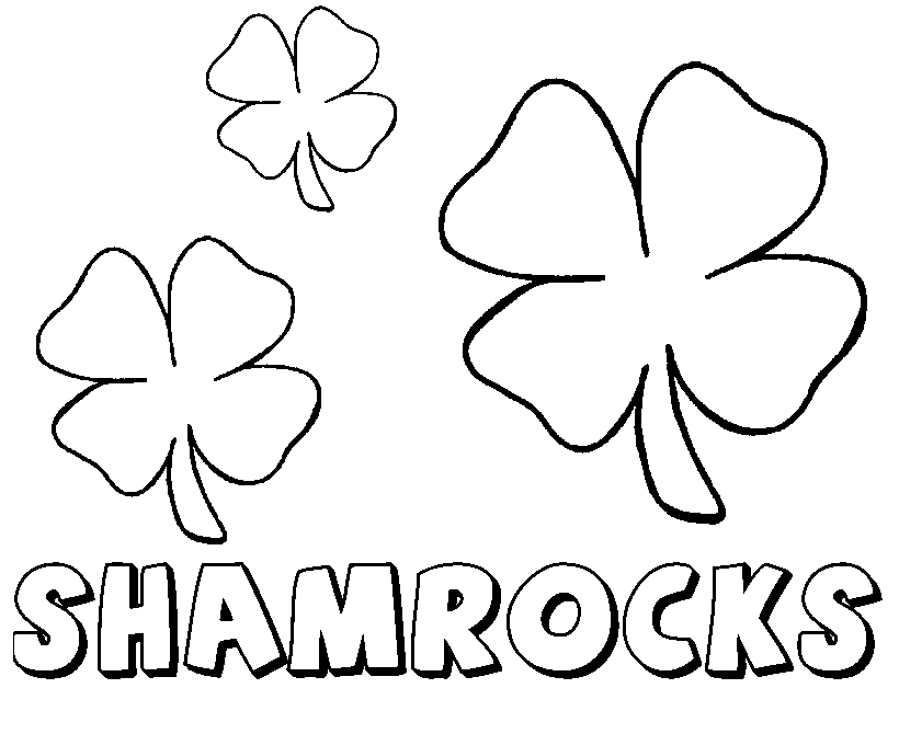 Shamrocks Coloring Page - St Patricks Day