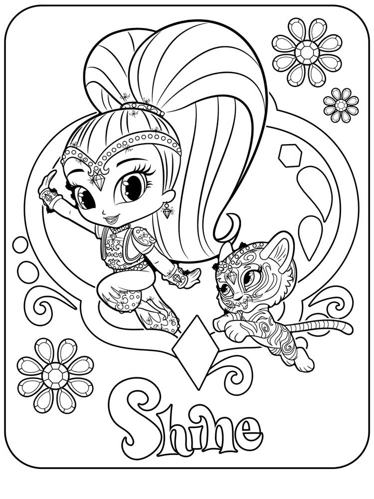 shimmer shine coloring pages