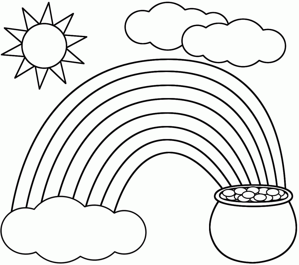 St Patricks Day Rainbow Coloring Page