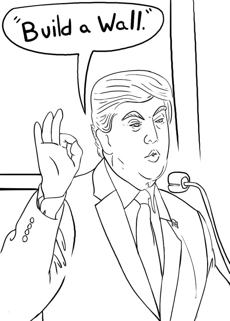 Trumps Wall Coloring Page