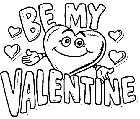 Valentines Day Coloring Pages - Be My Valentine