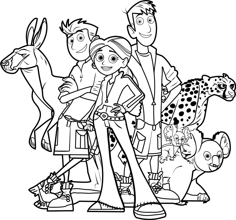 Wild Kratts Printable Coloring Pages - Printable Word Searches