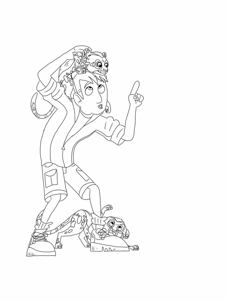 wild kratts coloring pages