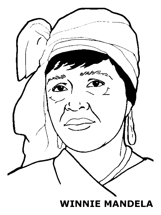 Winnie Mandela Coloring Page