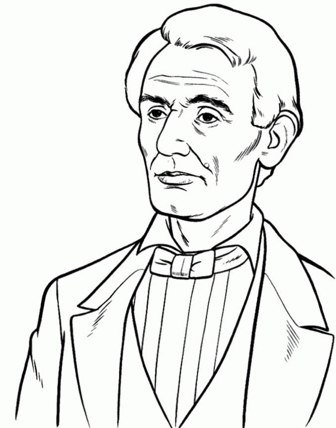 Young Abraham Lincoln Coloring Page