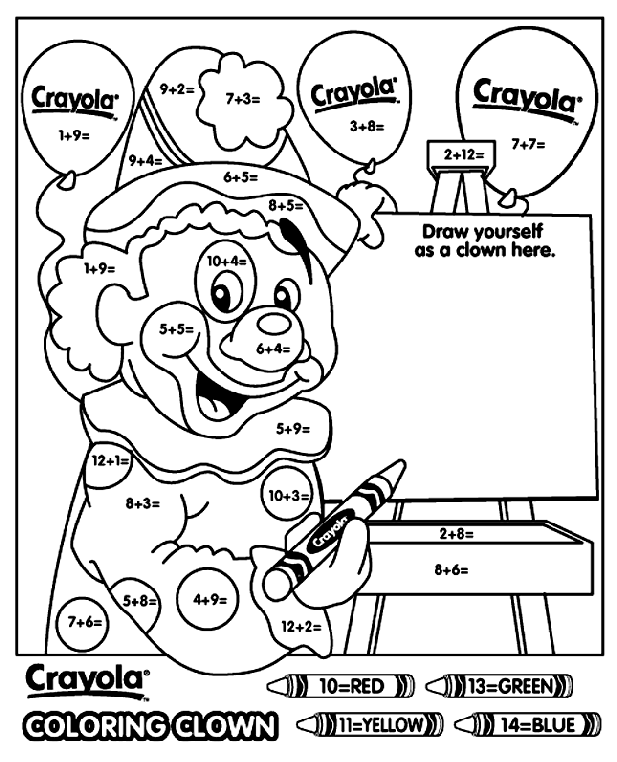 Addition Coloring Worksheets 8