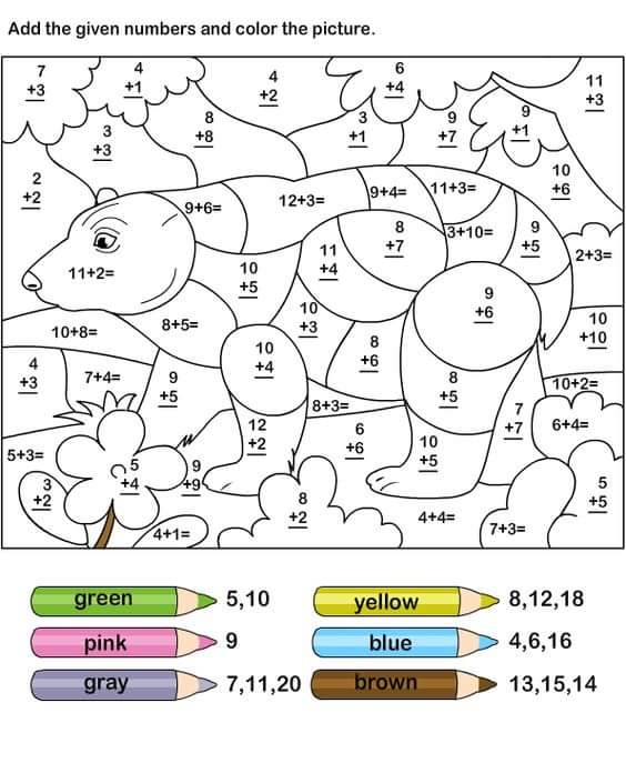 Addition Number Charts Printable