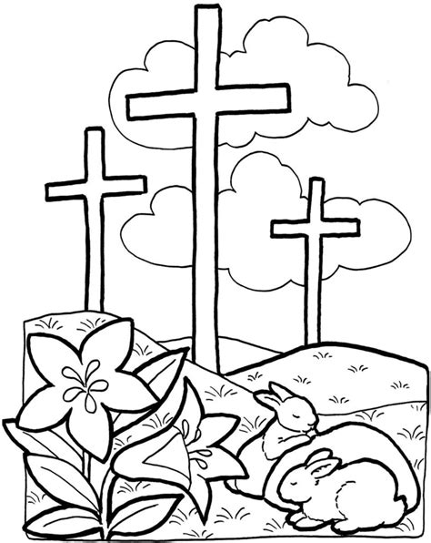 Crosses - Religious Easter Coloring Pages