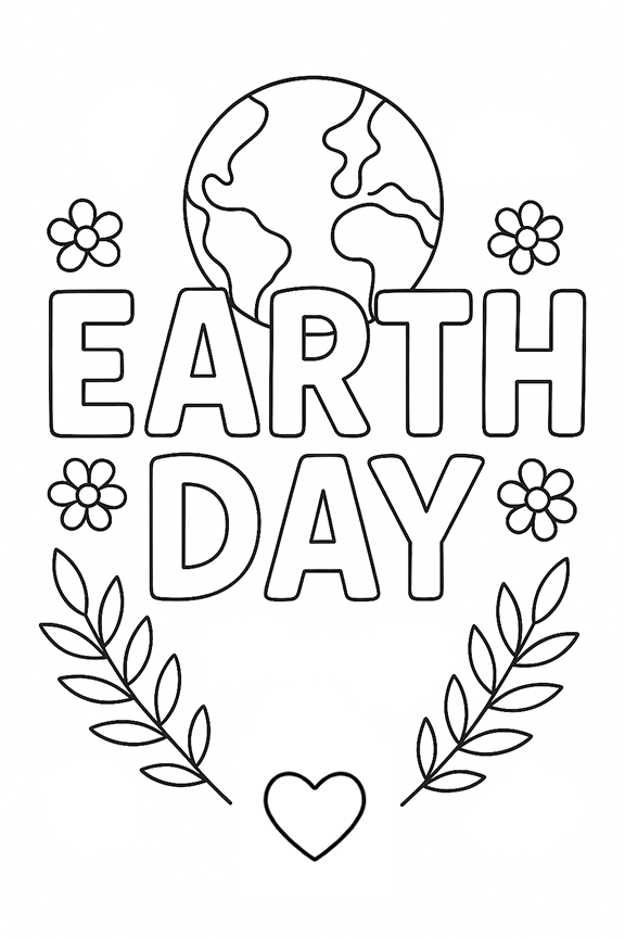 Earth Day Coloring Page