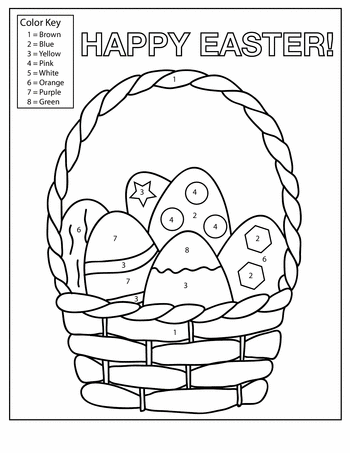 Free Easter Color By Number Printable Worksheets