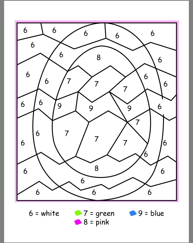 Easter Color by Numbers - Best Coloring Pages For Kids