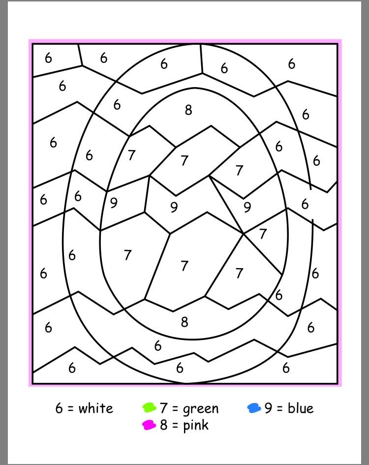 Easter Color By Numbers Best Coloring Pages For Kids