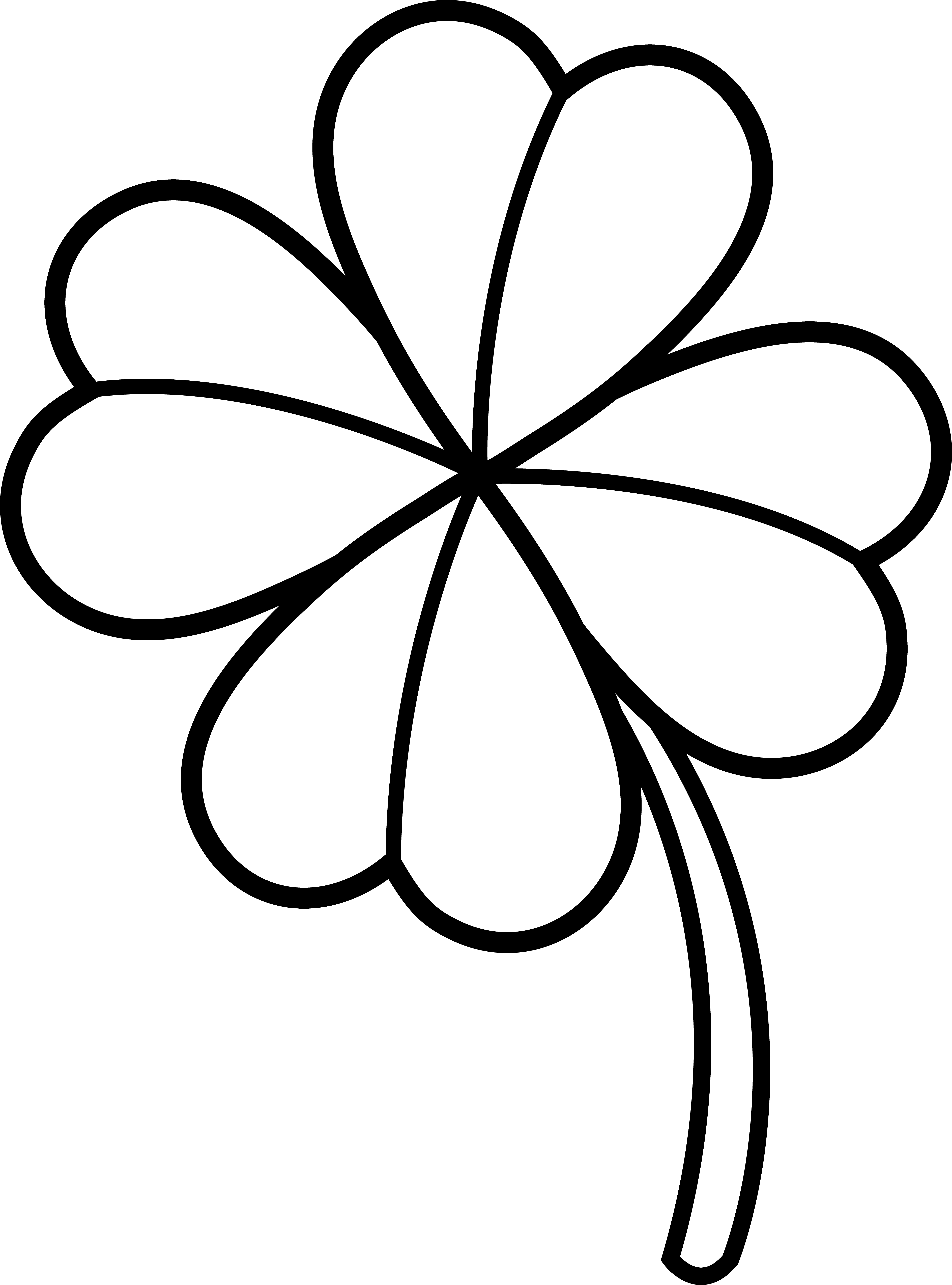 4 Leaf Clover Outline Printable 4 Leaf Clover Outline Printable
