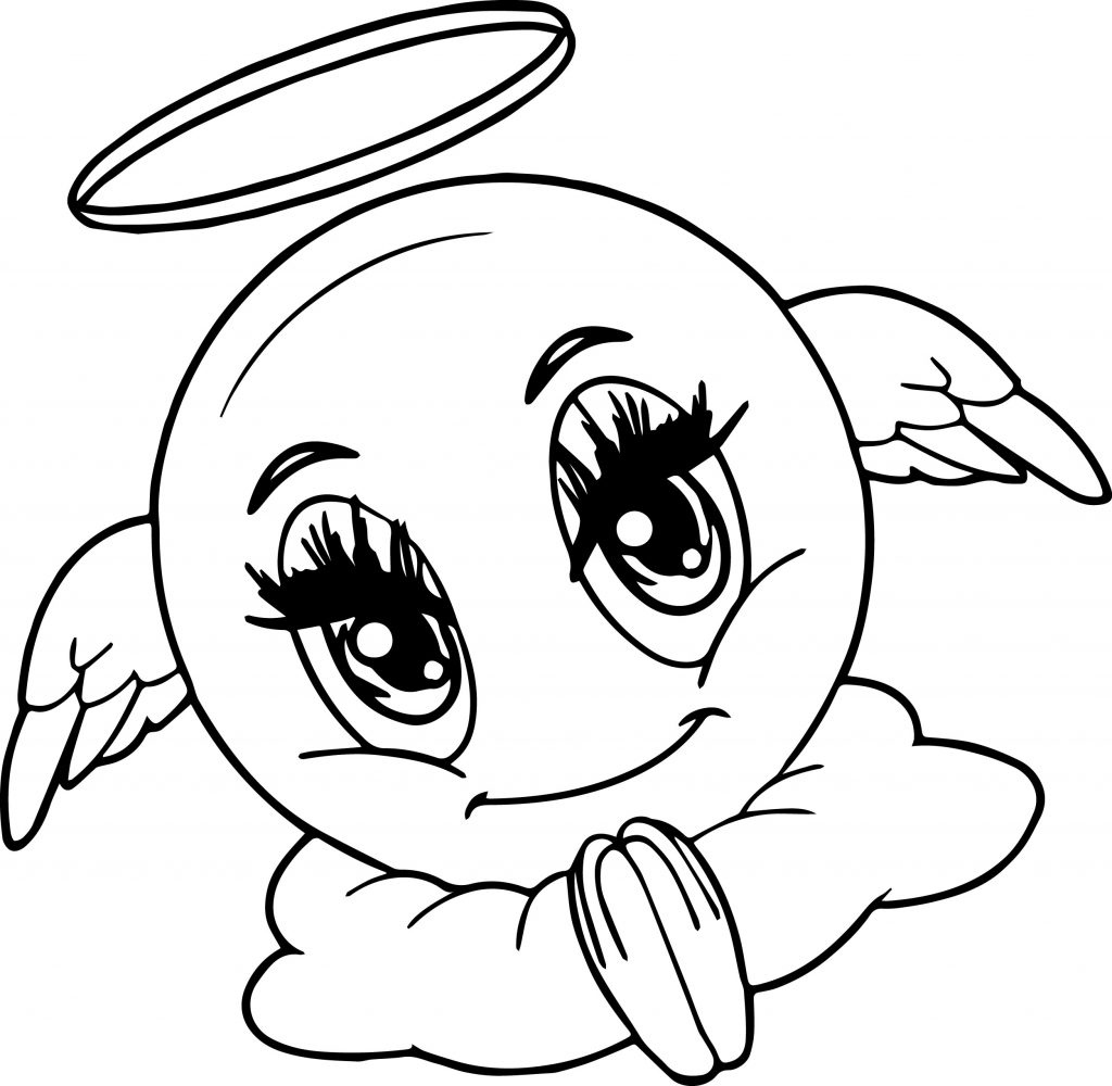 Emoji Coloring Pages - Angel