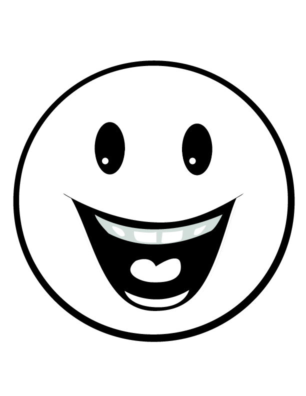 Emoji Coloring Pages - Big Smile