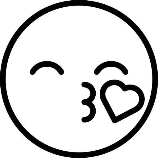 Emoji Coloring Pages - Blow a Kiss