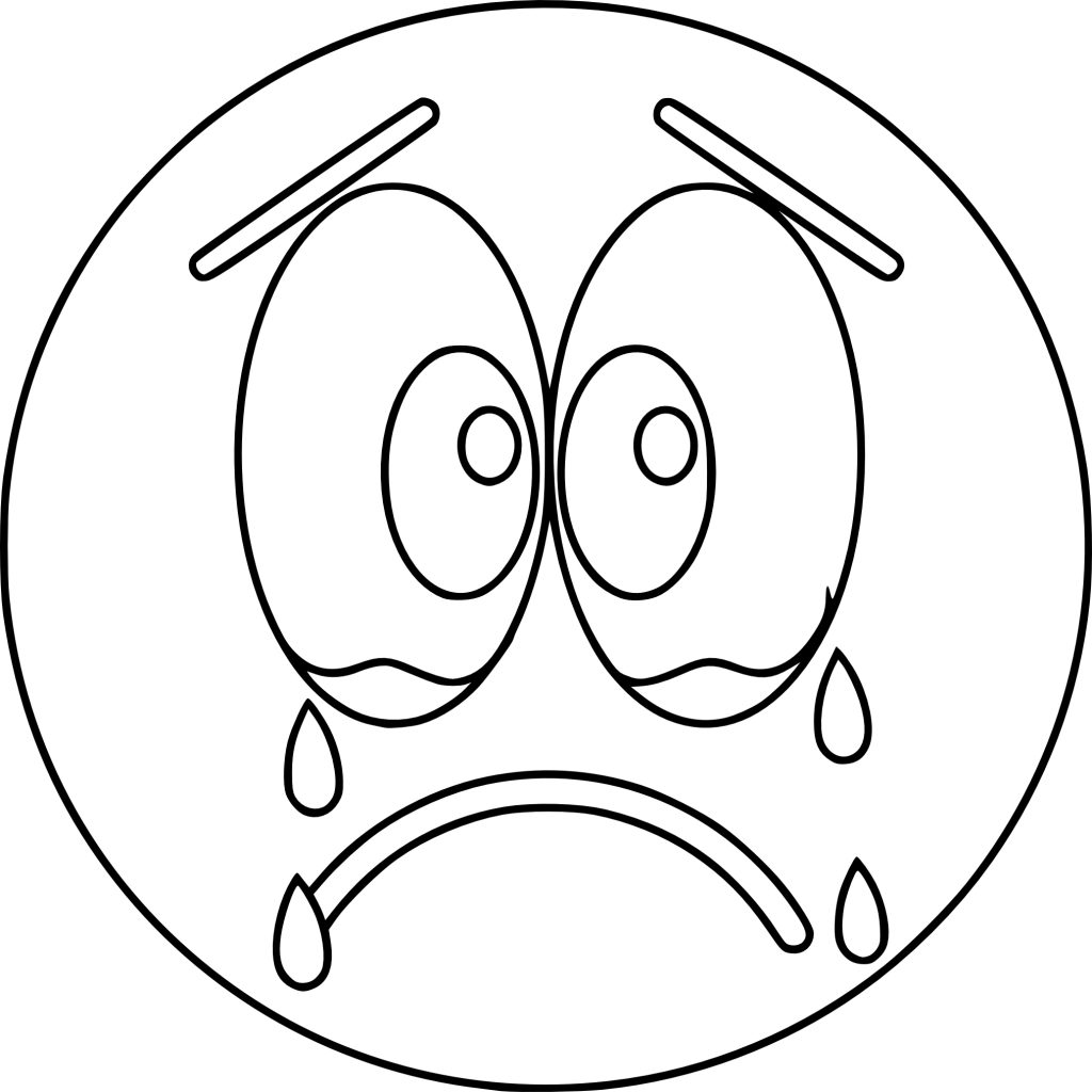 Emoji Coloring Pages - Crying Tears