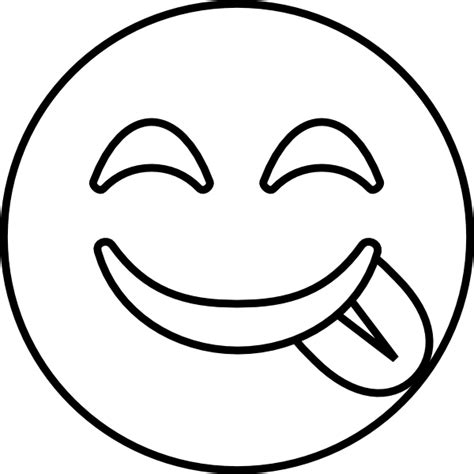 Emoji Coloring Pages - Tongue