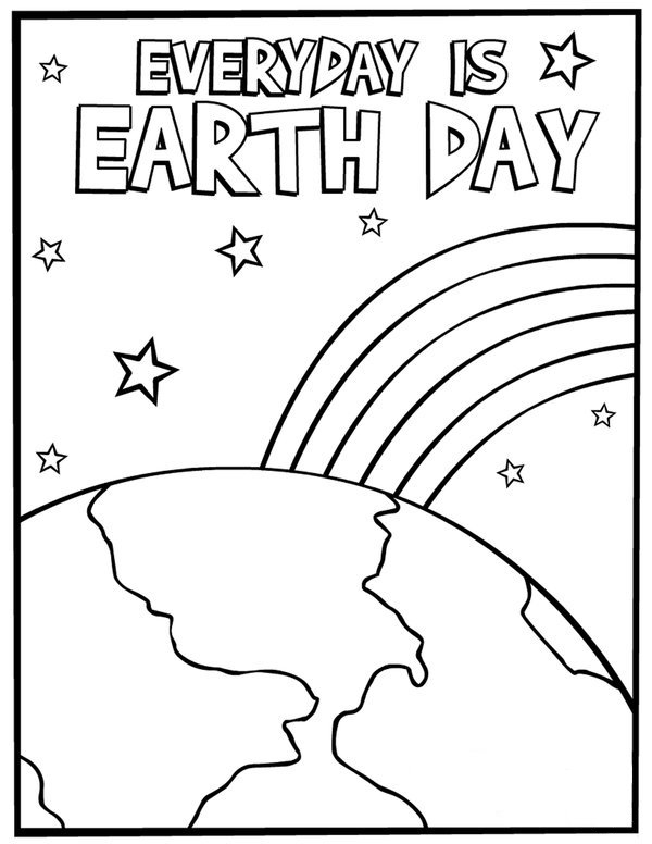 Every Day Is Earth Day Coloring Page