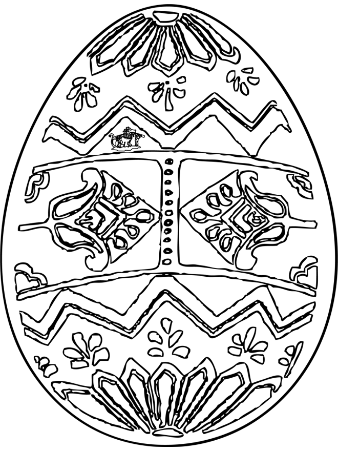 Flourish Easter Egg Coloring Page
