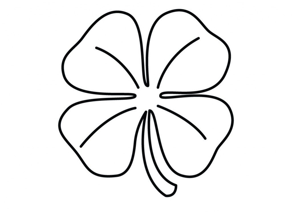 Four Leaf Clover Coloring Pages